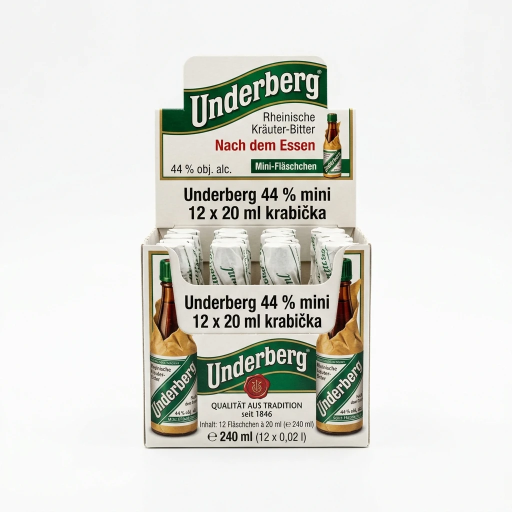 Underberg 44 % mini 12 x 20 ml krabička