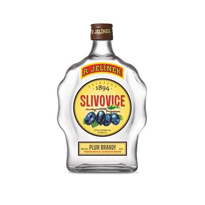 R. JELÍNEK Slivovice bílá 45% budík 6 x 700 ml