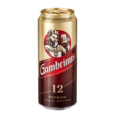 Gambrinus Patron 12 pivo 6 x 500 ml plech