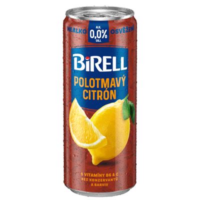 BIRELL Polotmavý citron 4 x 330 ml multipack plech