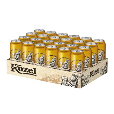 VELKOPOPOVICKÝ Kozel Pivo světlé výčepní 24 x 500 ml plech