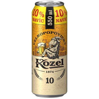 VELKOPOPOVICKÝ Kozel Pivo světlé výčepní 24 x 550 ml plech