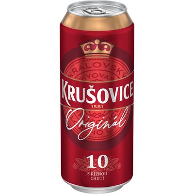 KRUŠOVICE Pivo světlé výčepní 10° 24 x 500 ml plech