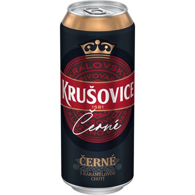 KRUŠOVICE Pivo černé 24 x 500 ml plech