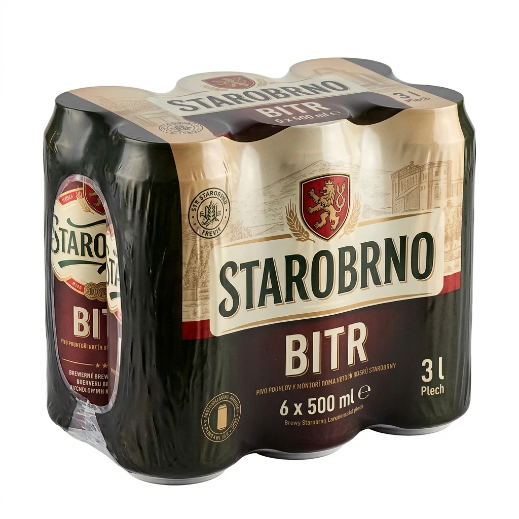 Starobrno Bitr Pivo 6 x 500 ml plech