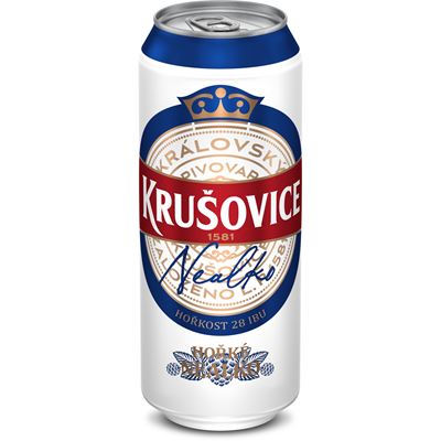 KRUŠOVICE Pivo nealkoholické 24 x 500 ml plech