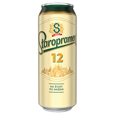Staropramen 12° Pivo světlý ležák 24 x 500 ml plech