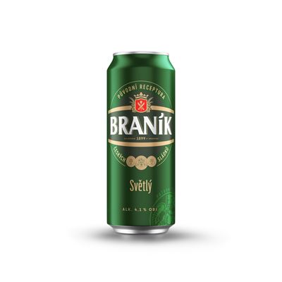 BRANÍK Pivo světlé výčepní 6 x 500 ml plech