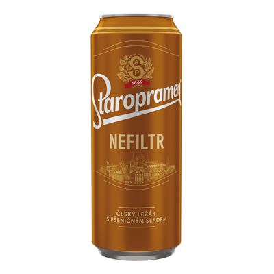 Staropramen nefiltr 4 x 500 ml plech