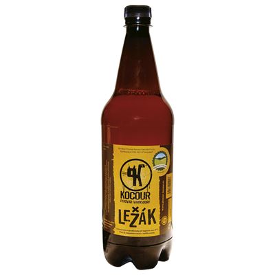 KOCOUR světlý ležák 12° pivo 1 l PET vratná láhev
