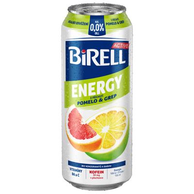 BIRELL Active Pomelo/grep nealkoholické pivo 4 x 500 ml plech multipack