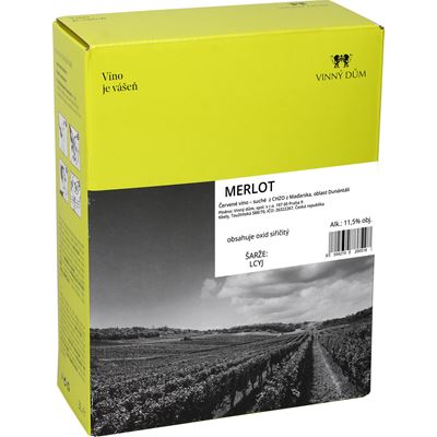 VINNÝ DŮM Bzenec Merlot 3 l BiB