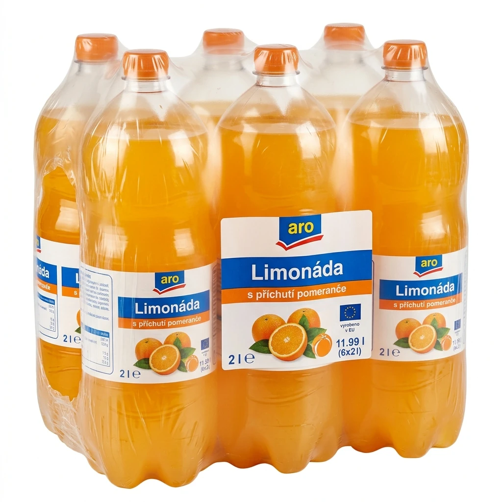 aro Limonáda s příchutí pomeranče 6 x 2 l