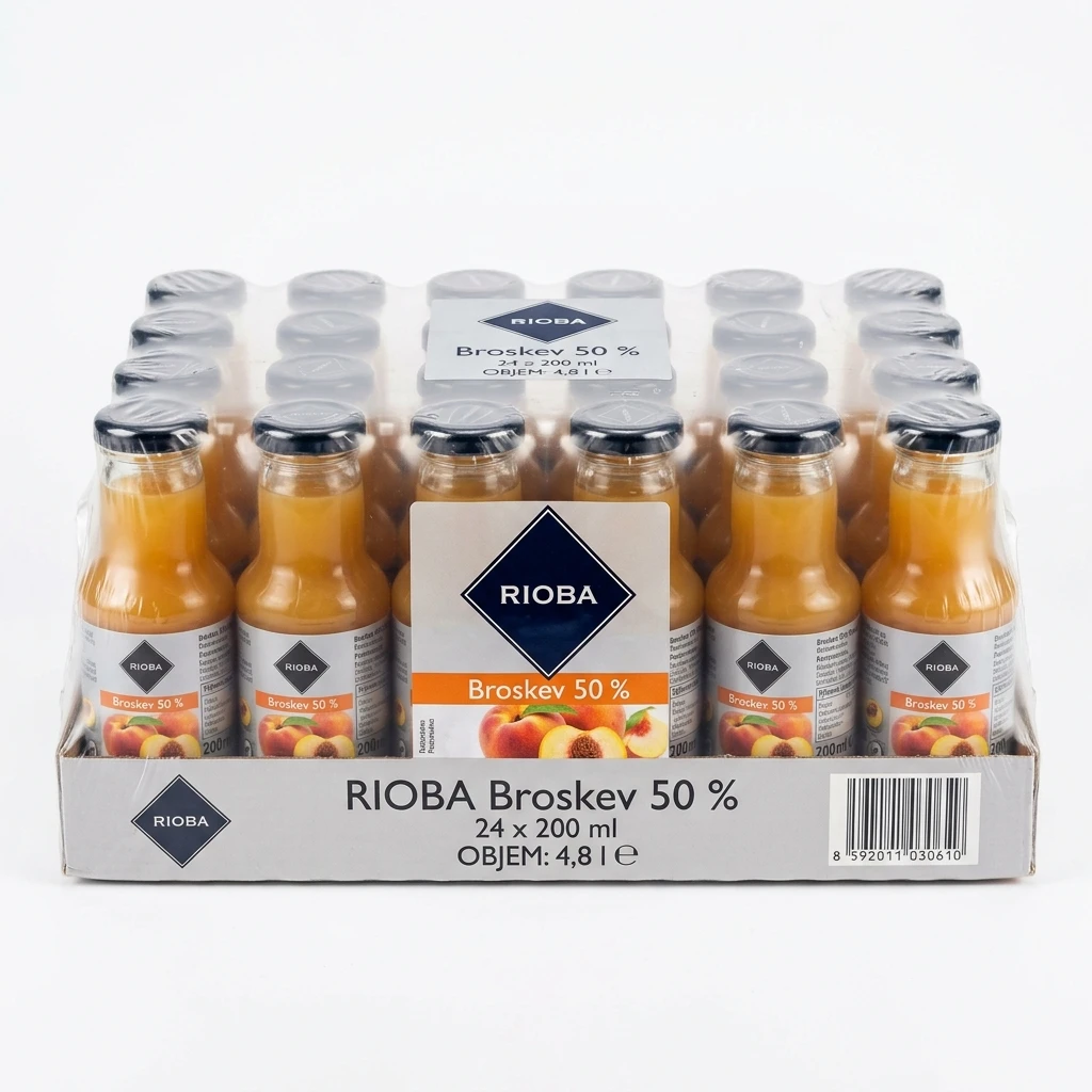 RIOBA Broskev 50 % 24 x 200 ml