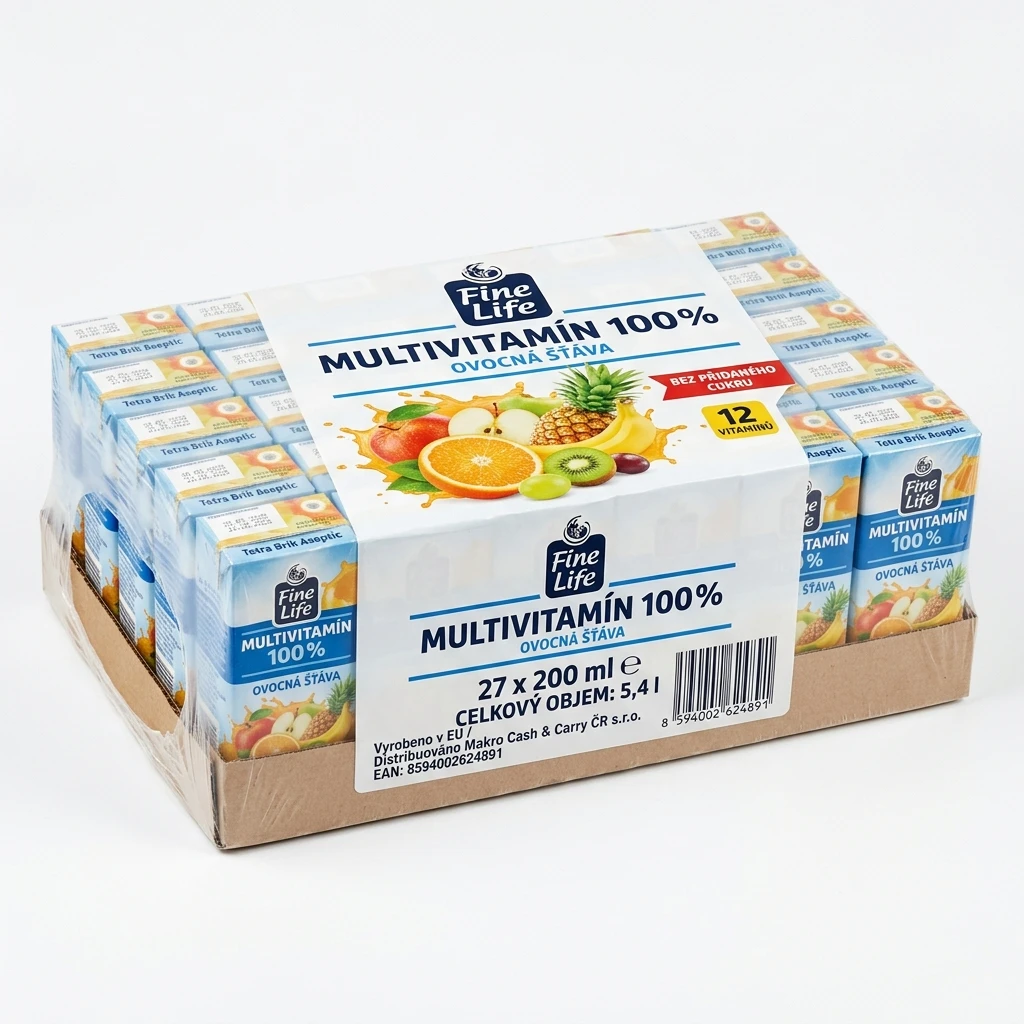 Fine Life multivitamín 100% 27 x 200 ml