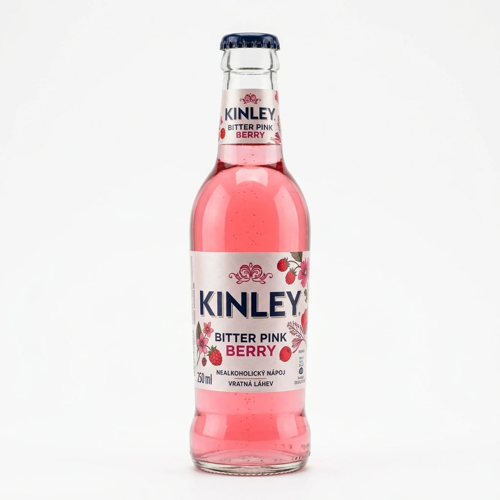 KINLEY Bitter Pink Berry 24 x 250 ml vratná láhev
