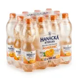 HANÁCKÁ KYSELKA Voda minerální ochucená pomeranč 12 x 500 ml
