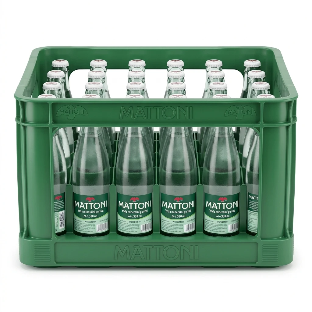 MATTONI Voda minerální perlivá 24 x 330 ml vratná láhev