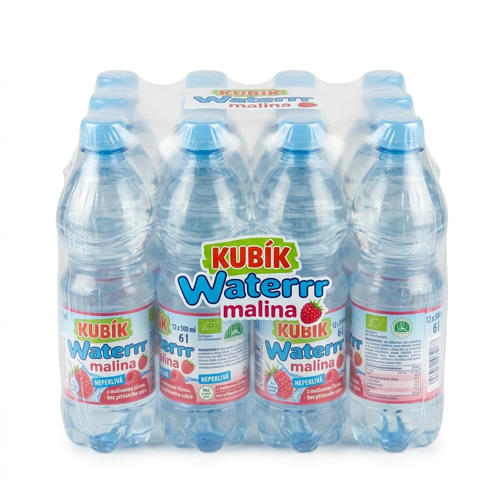KUBÍK Waterrr malina 12 x 500 ml