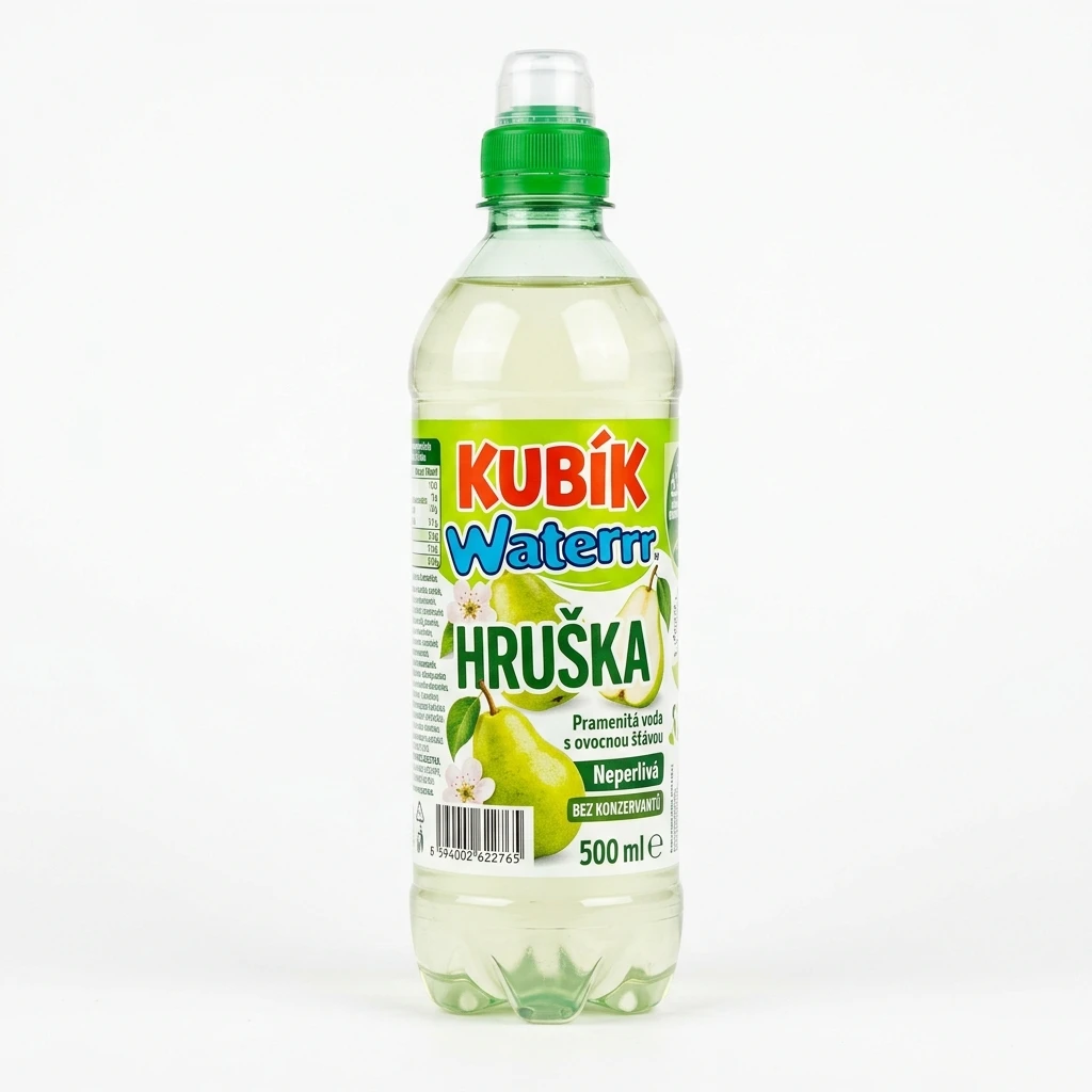 KUBÍK Waterrr hruška 12 x 500 ml PET