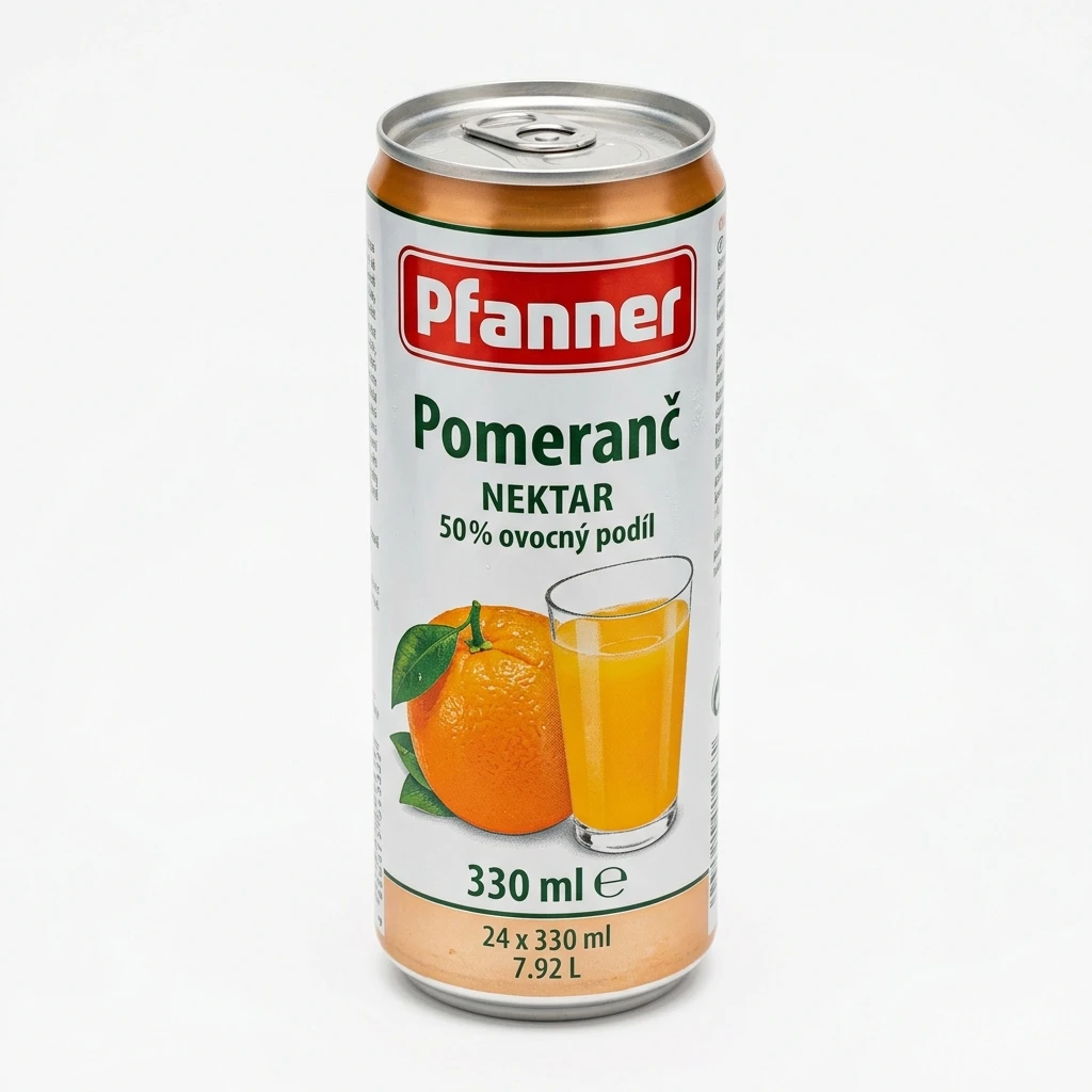 Pfanner Nektar pomeranč 50 % 24 x 330 ml plech