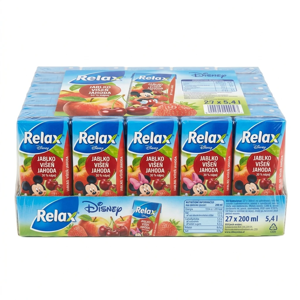 Relax Disney Jablko višeň jahoda 30 % nápoj 27 x 200 ml