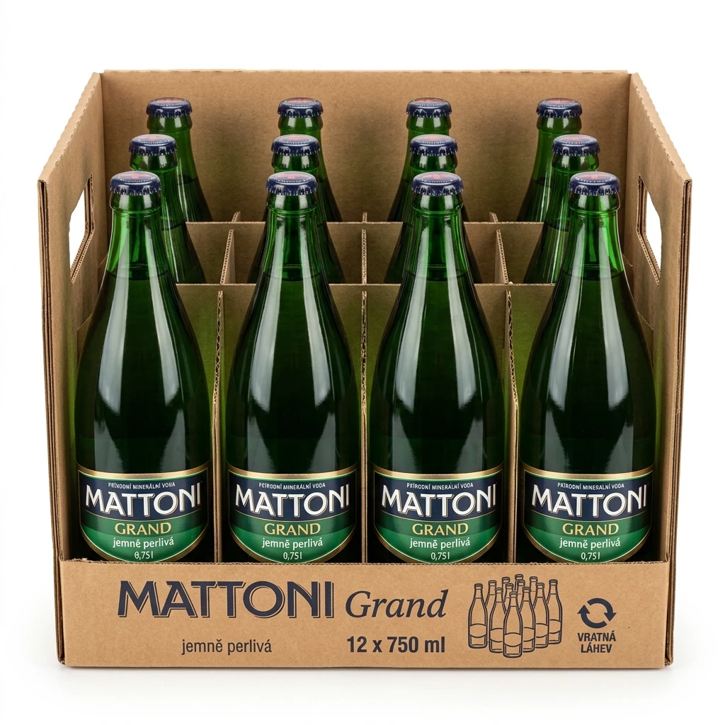 MATTONI Grand jemně perlivá 12 x 750 ml vratná láhev