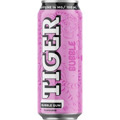 TIGER Energy Bubble Gum Caffeine energetický nápoj 12 x 500 ml
