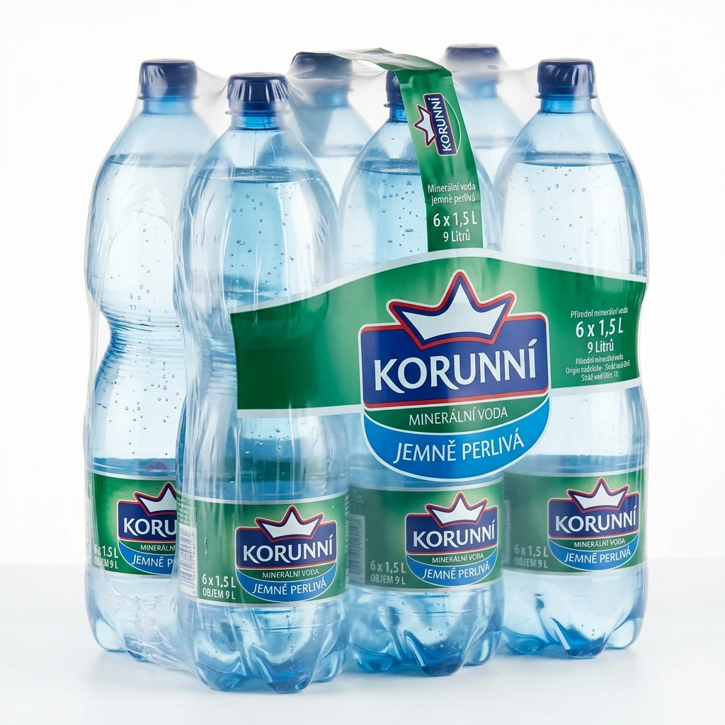 KORUNNÍ Voda minerální jemně perlivá 6 x 1,5 l
