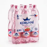 KORUNNÍ Voda minerální perlivá malina 6 x 1,5 l PET