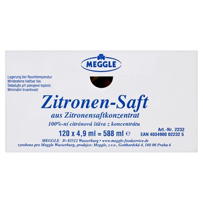 MEGGLE Šťáva citronová z koncentrátu 120 x 4,9 ml
