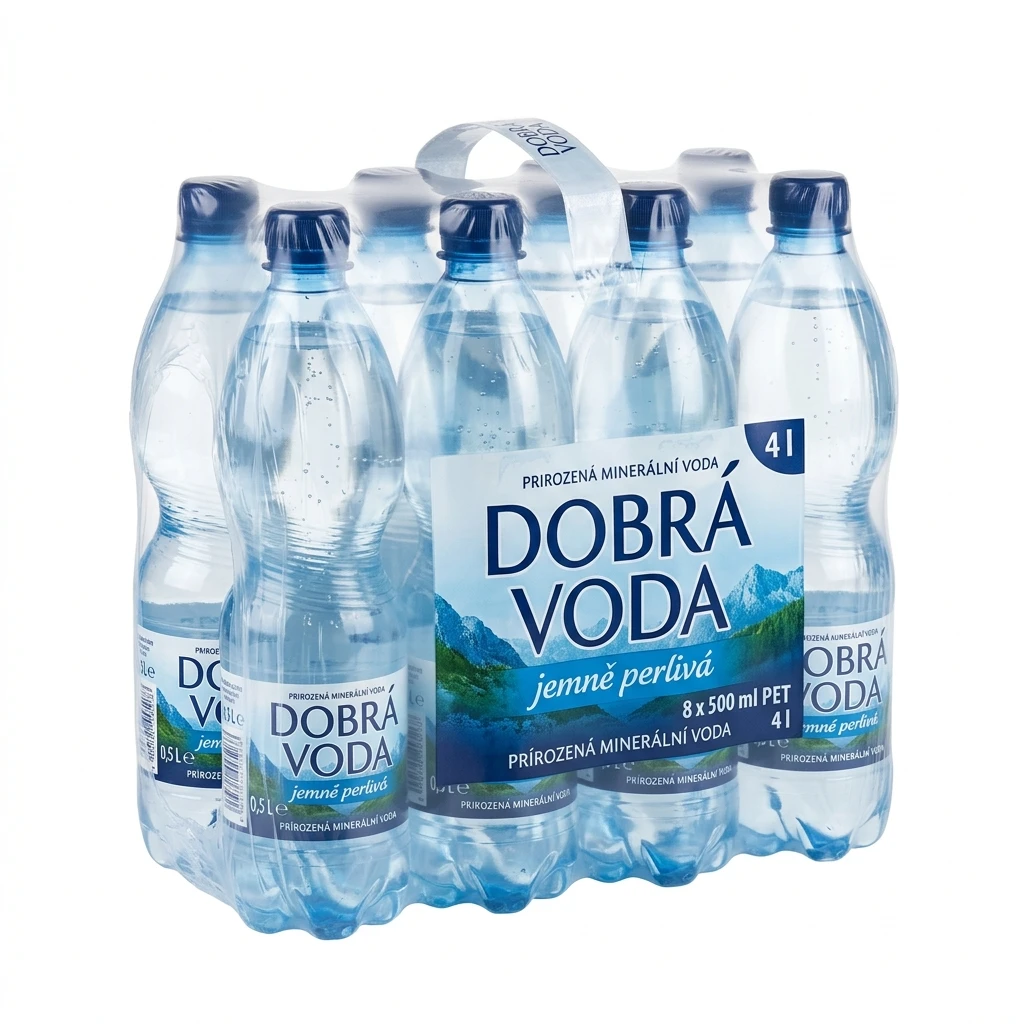 DOBRÁ VODA jemně perlivá 8 x 500 ml PET