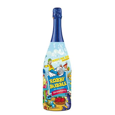 ROBBY BUBBLE Jahoda Nápoj dětský šumivý 6 x 1,5 l