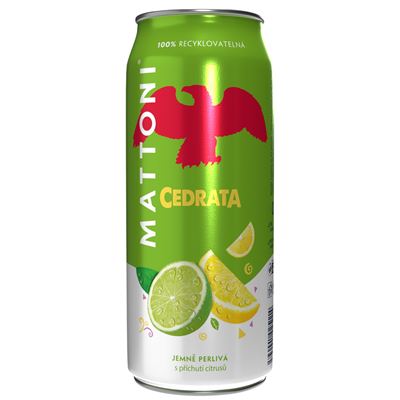 MATTONI Cedrata Voda minerální ochucená citrusy 4 x 500 ml plech