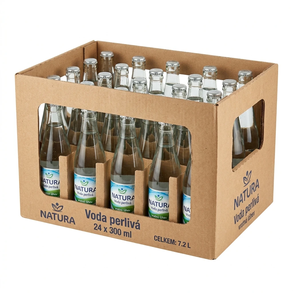 NATURA Voda perlivá 24 x 300 ml vratná láhev