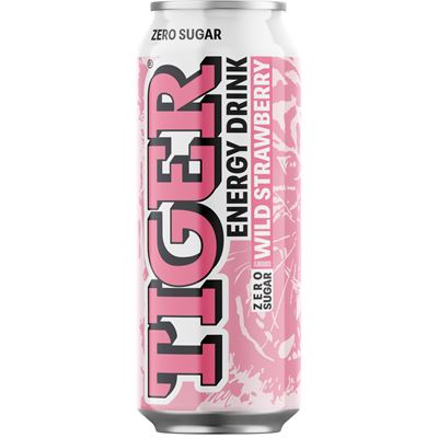 TIGER Zero Wild Strawberry energetický nápoj 12 x 500 ml plech