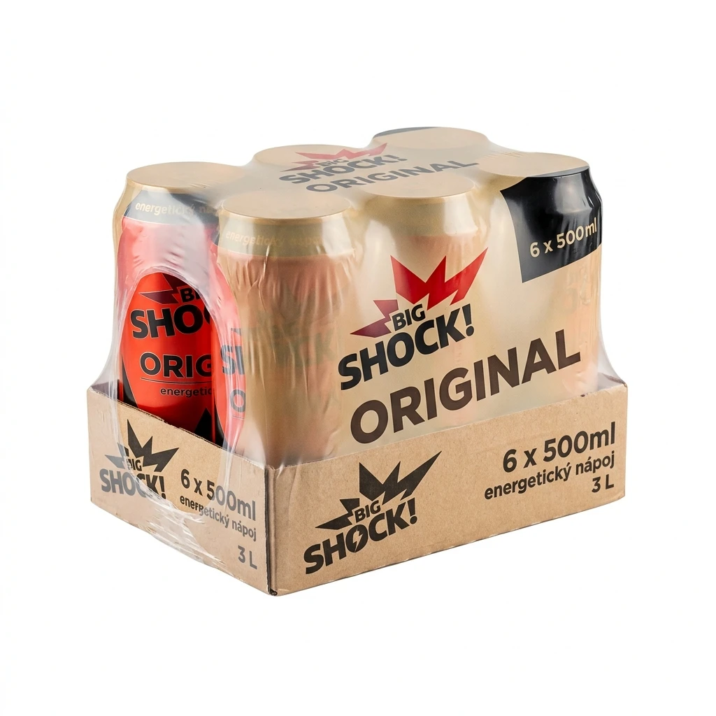 BIG SHOCK! Original energetický nápoj 6 x 500 ml plech