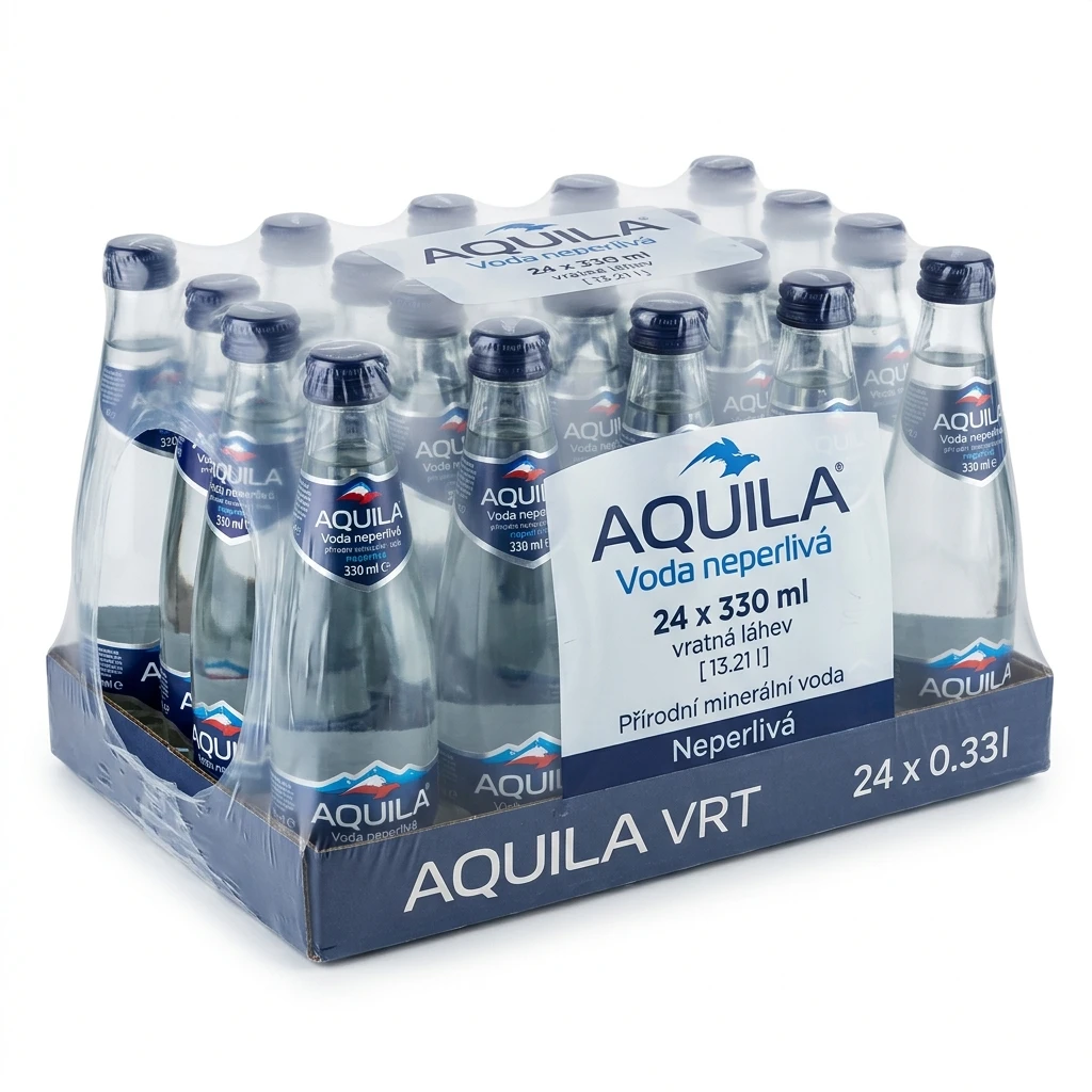 AQUILA Voda neperlivá 24 x 330 ml vratná láhev