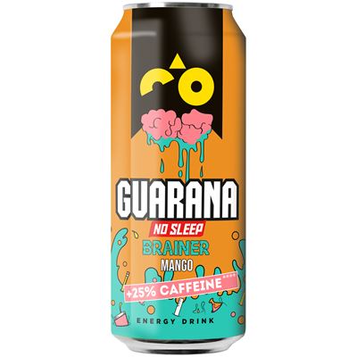GUARANA Brainer mango 12 x 500 ml plech