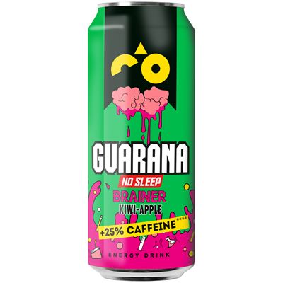 GUARANA Brainer kiwi jablko 12 x 500 ml plech