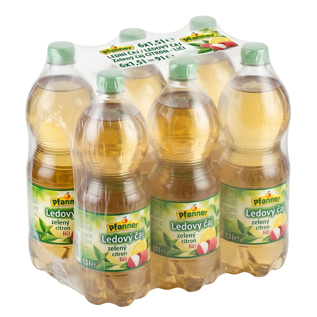 Pfanner Ledový čaj zelený citron liči 6 x 1,5 l