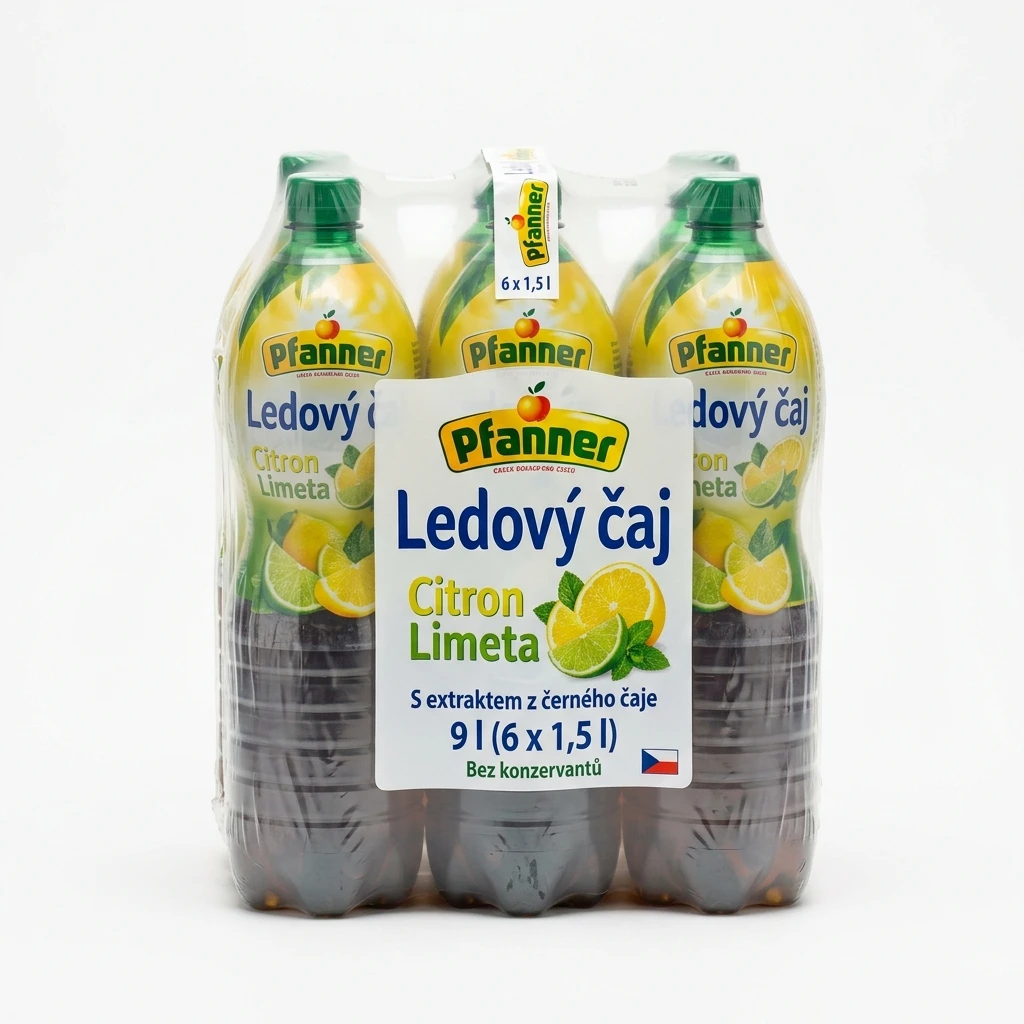 Pfanner Ledový čaj citron limeta 6 x 1,5 l