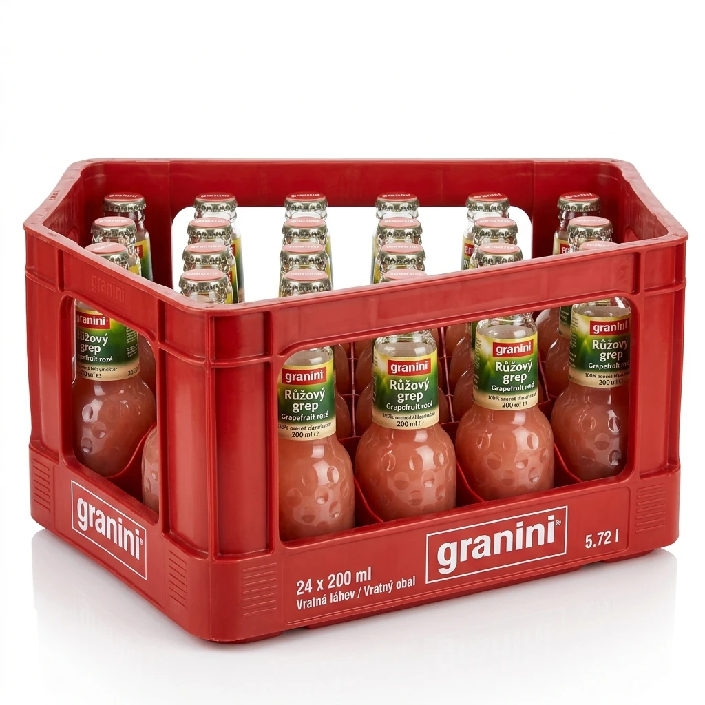granini Růžový grep 24 x 200 ml vratná láhev