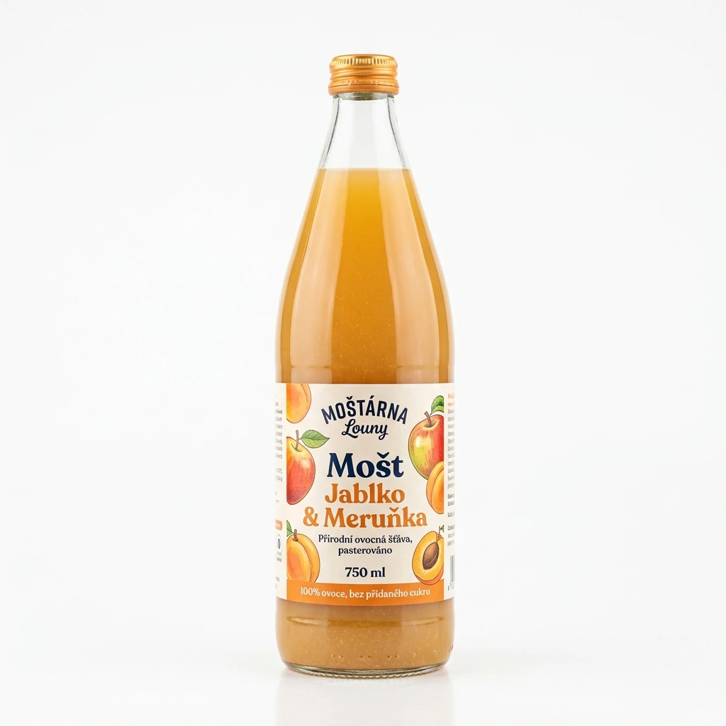 MOŠTÁRNA Louny Mošt jablko meruňka 750 ml