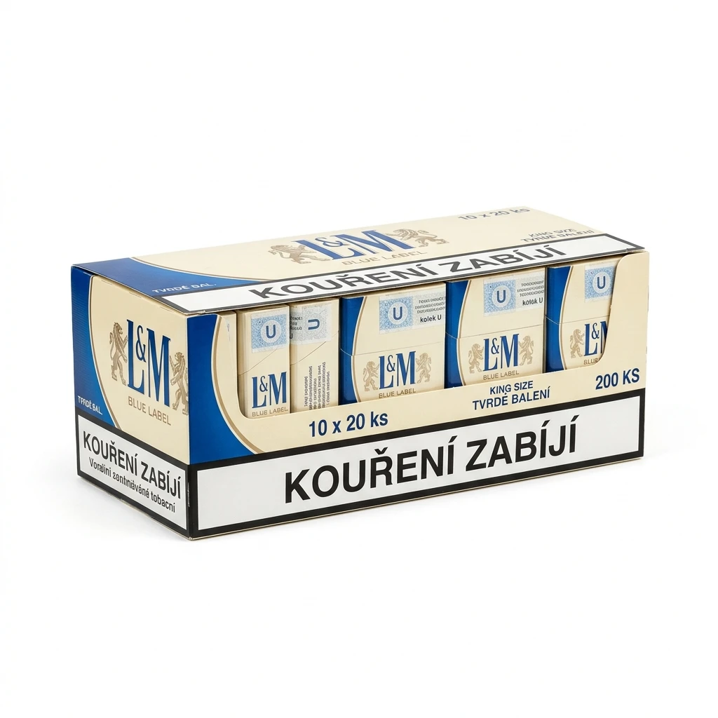 L&M Blue Label RCB king size tvrdé bal. 10 krab. 20 ks kolek U 168 Kč VO cena