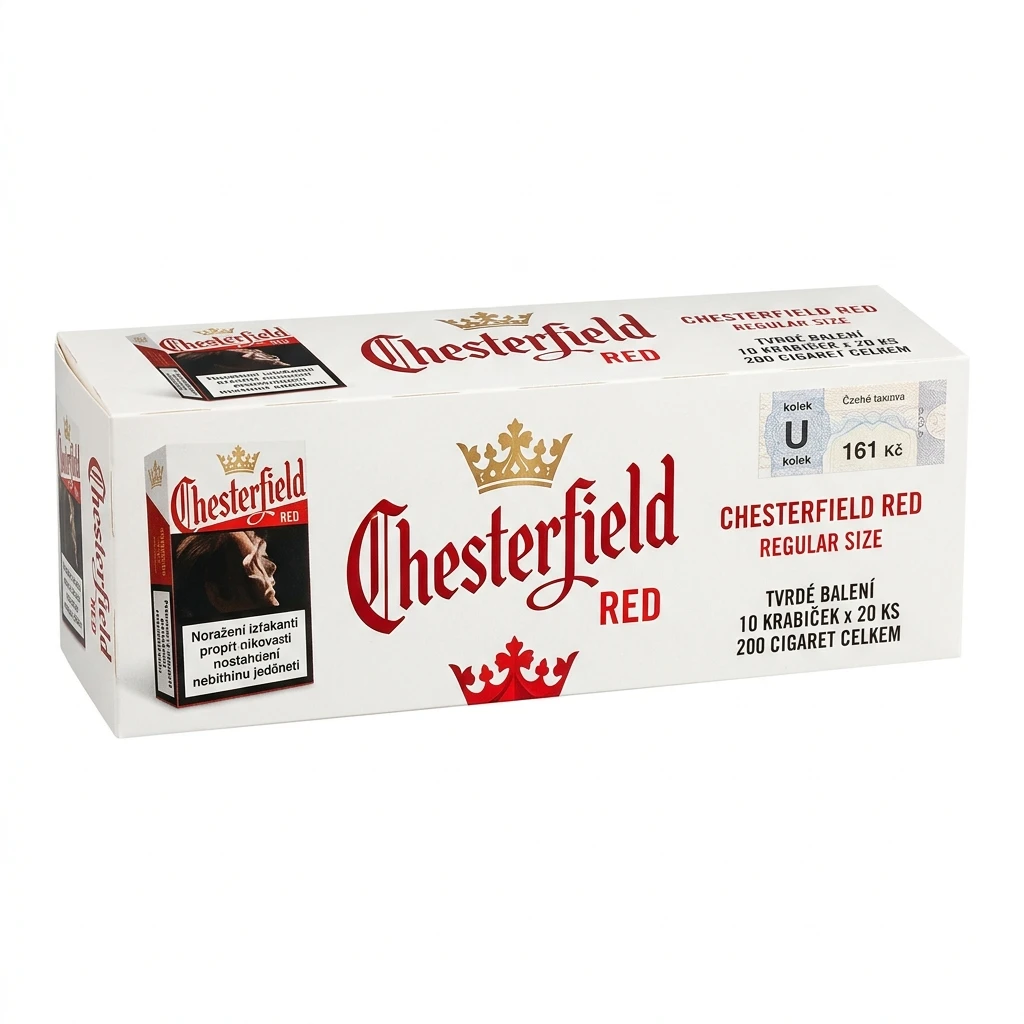 Chesterfield Red regular size tvrdé bal. 10 krab. 20 ks kolek U 161 Kč Vo cena
