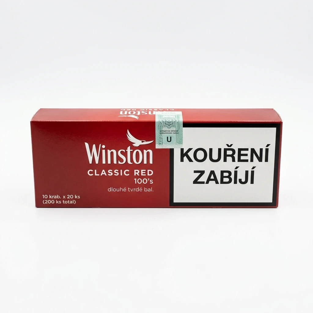 Winston Classic Red 100 dlouhé tvrdé bal. 10 krab. 20 ks kolek U 161 Kč VO cena