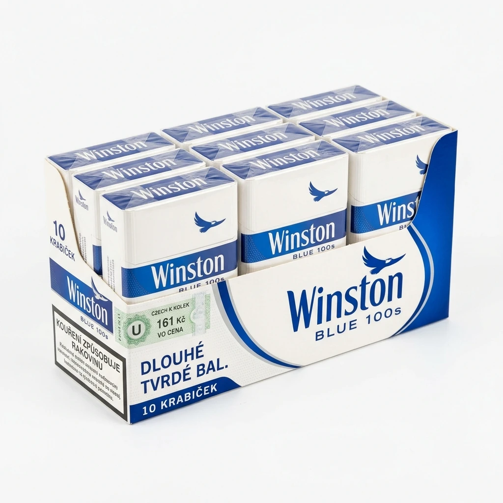 Winston Blue 100 dlouhé tvrdé bal. 10 krab. 20 ks kolek U 161 Kč VO cena