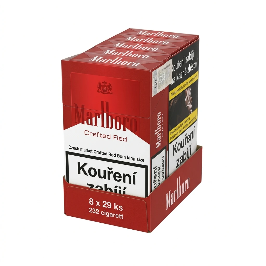 Marlboro Crafted Red Bom king size tvrdé bal. 8 krab. 29 ks kolek U 223 Kč VO cena