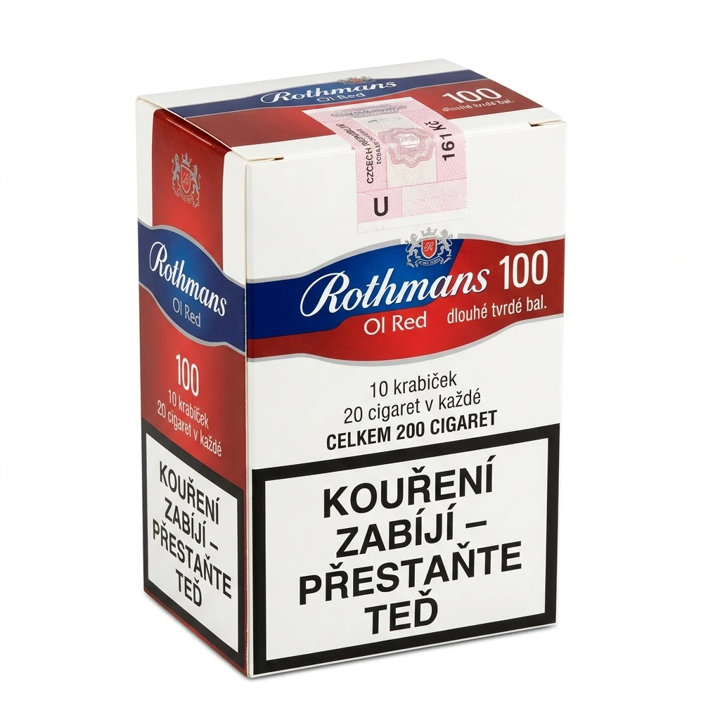 Rothmans Ol Red 100 dlouhé tvrdé bal. 10 krab. 20 ks kolek U 161 Kč VO cena